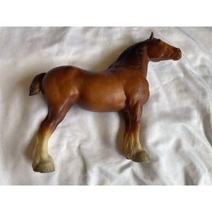 Vintage BREYER Clydesdale Mare No 83 Semi Gloss Chestnut Bald Face 1969-89 USA